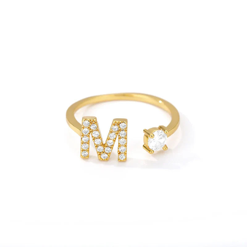 Anillo personalizado con inicial m