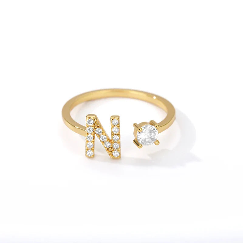 Anillo personalizado con inicial n