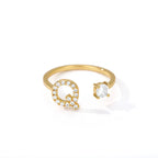 Anillo personalizado con inicial q