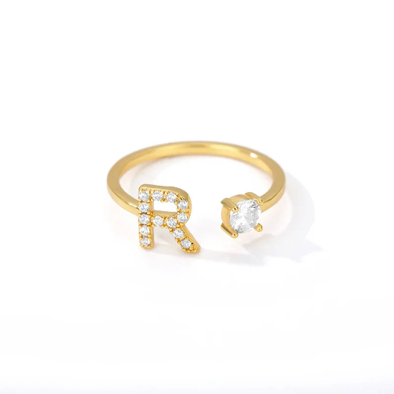 Anillo personalizado con inicial r
