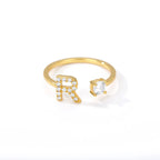 Anillo personalizado con inicial r
