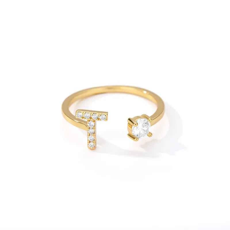 Anillo personalizado con inicial t