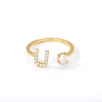 Anillo personalizado con inicial u