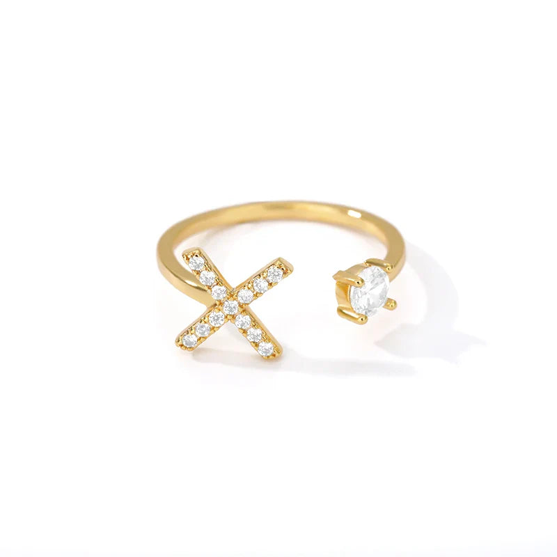 Anillo personalizado con inicial x