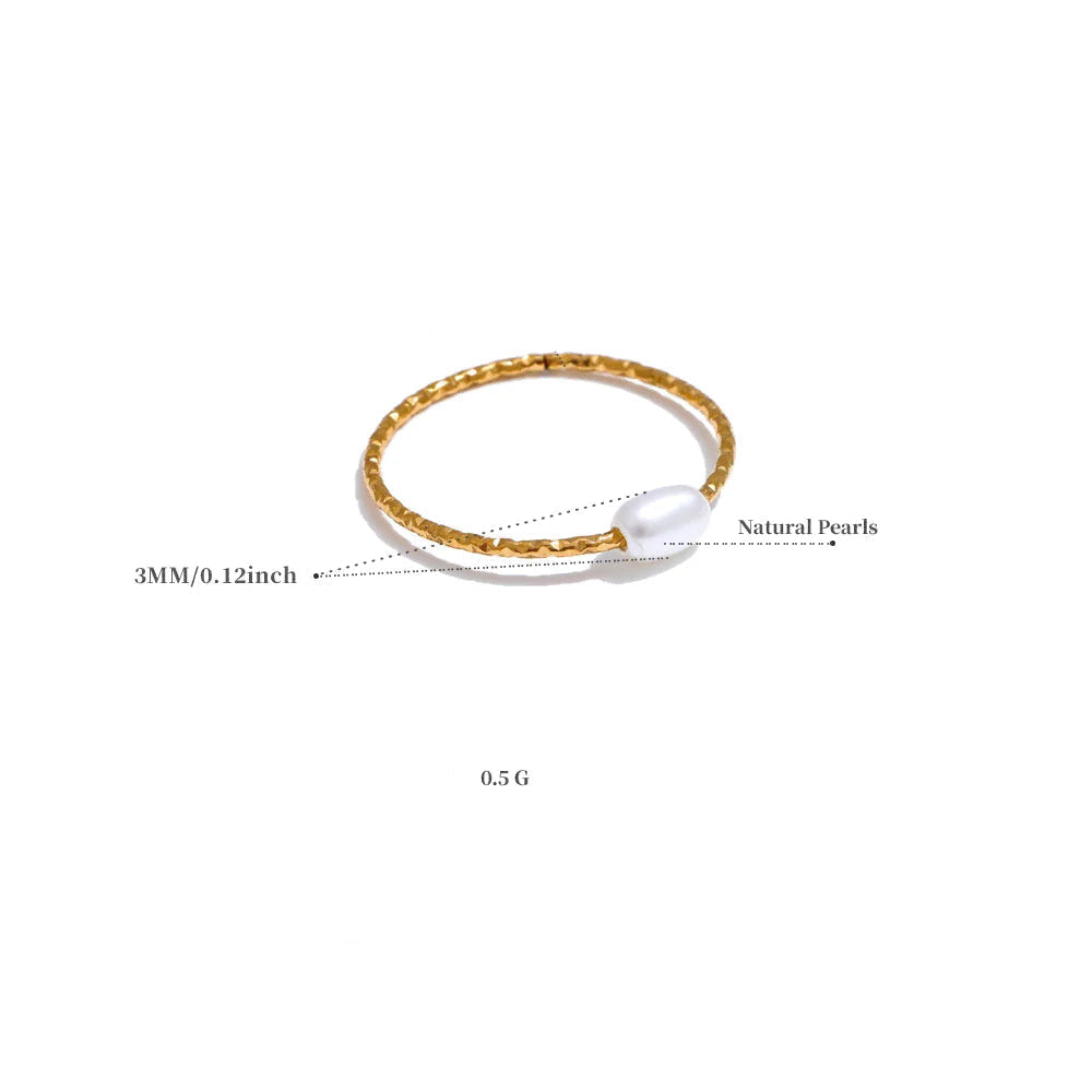 Anillo con perla de agua dulce