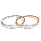 Anillo con perla de agua dulce 