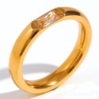 Anillo con piedra de nacimiento engastada para mujer noviembre