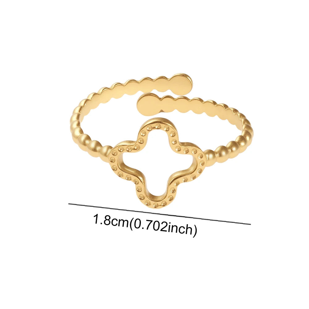 Anillo con Trébol de 4 Hojas para Mujer