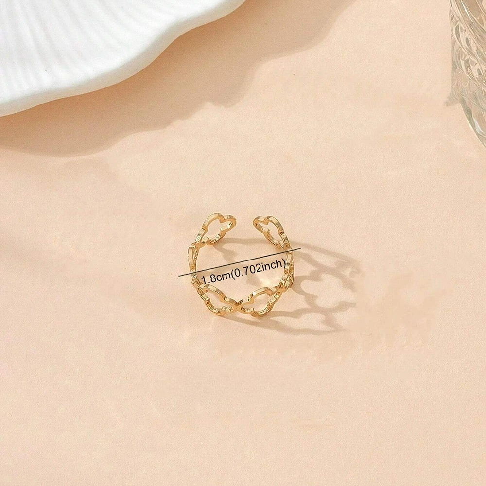 Anillo con Tréboles de 4 Hojas de la Suerte