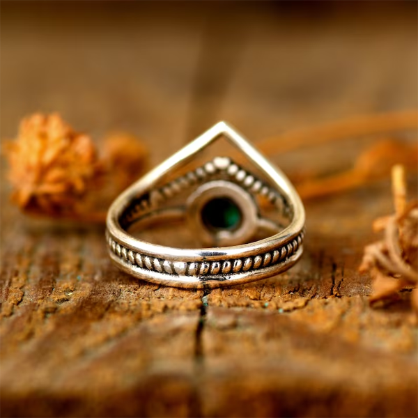 Anillo Bohemio Piedra Natural