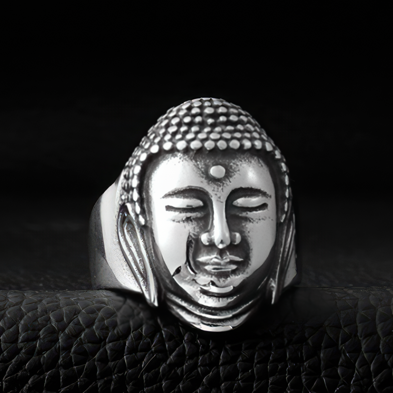 Anillo Buda Plata Oro 
