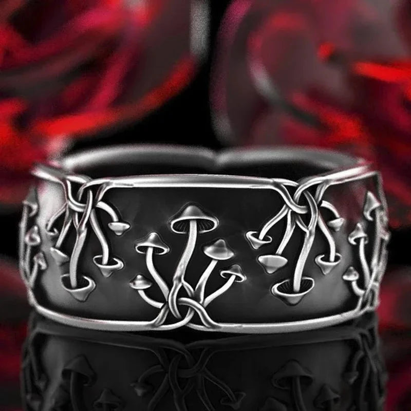 Anillo con hongos para hombre