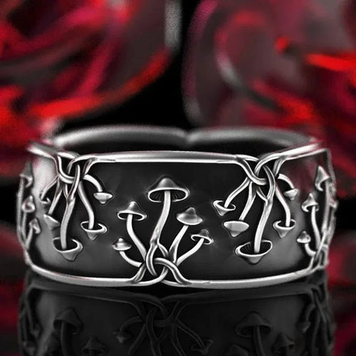 Anillo con hongos para hombre