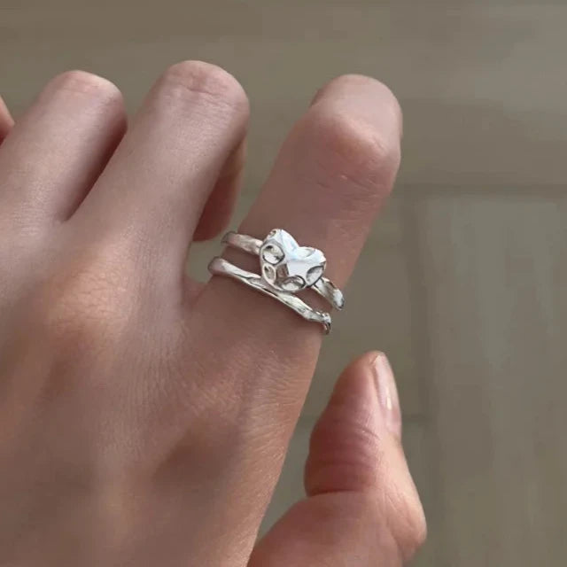 Anillo Corazón Doble