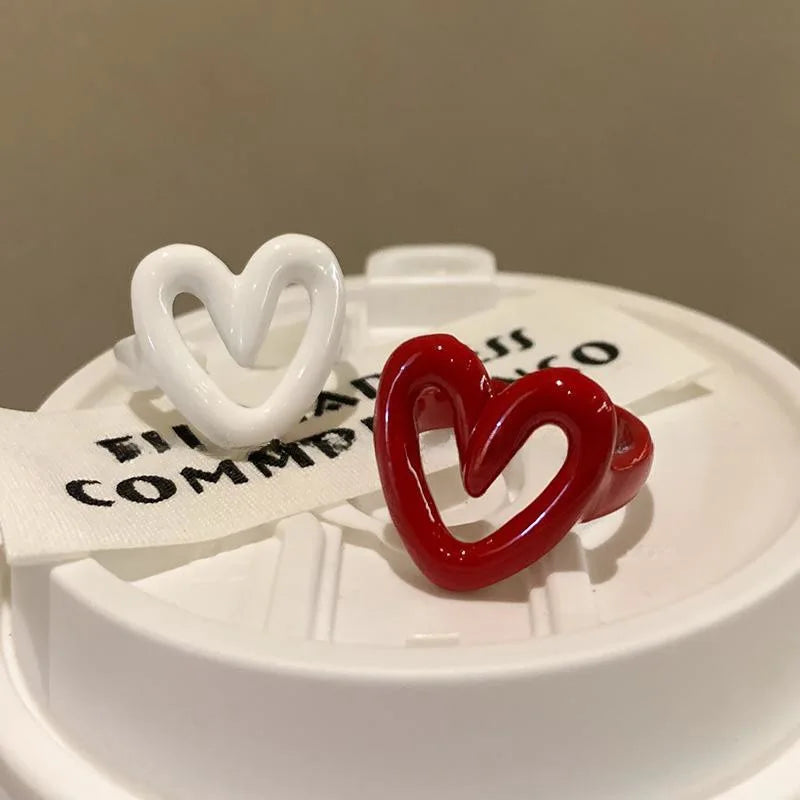 Anillo corazón esmaltado