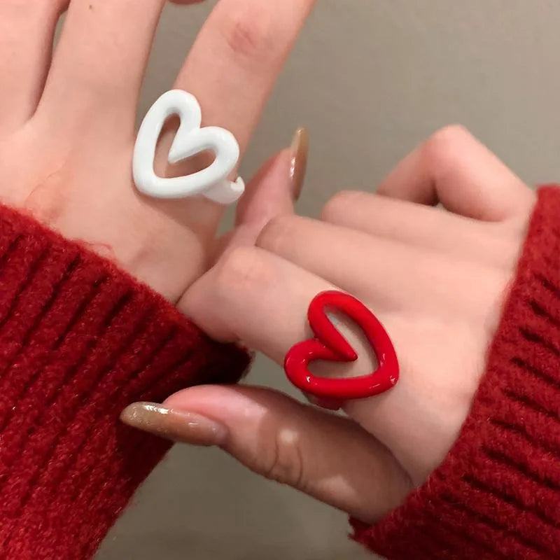 Anillo corazón esmaltado