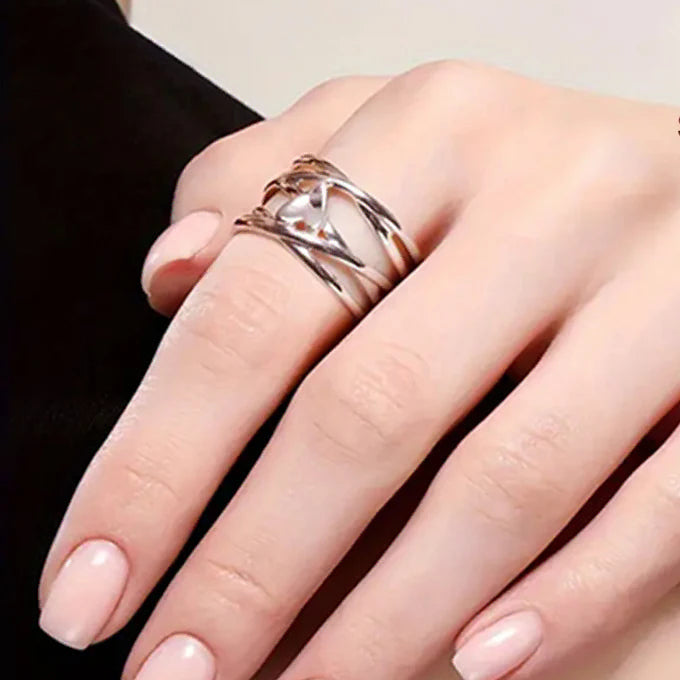 Anillo corazón de filigrana