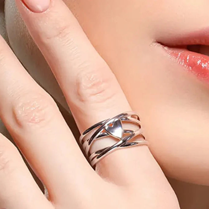 Anillo corazón de filigrana