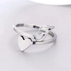 Anillo Corazón Inicial Plata F