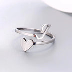 Anillo Corazón Inicial Plata J