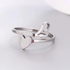 Anillo Corazón Inicial Plata L