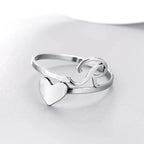 Anillo Corazón Inicial Plata R