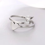 Anillo Corazón Inicial Plata Z
