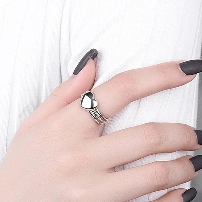 Anillo Corazón Retro Anillo Mujer