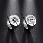 Anillo Brújula Compás Anillo Rosa de los Vientos estilo 1