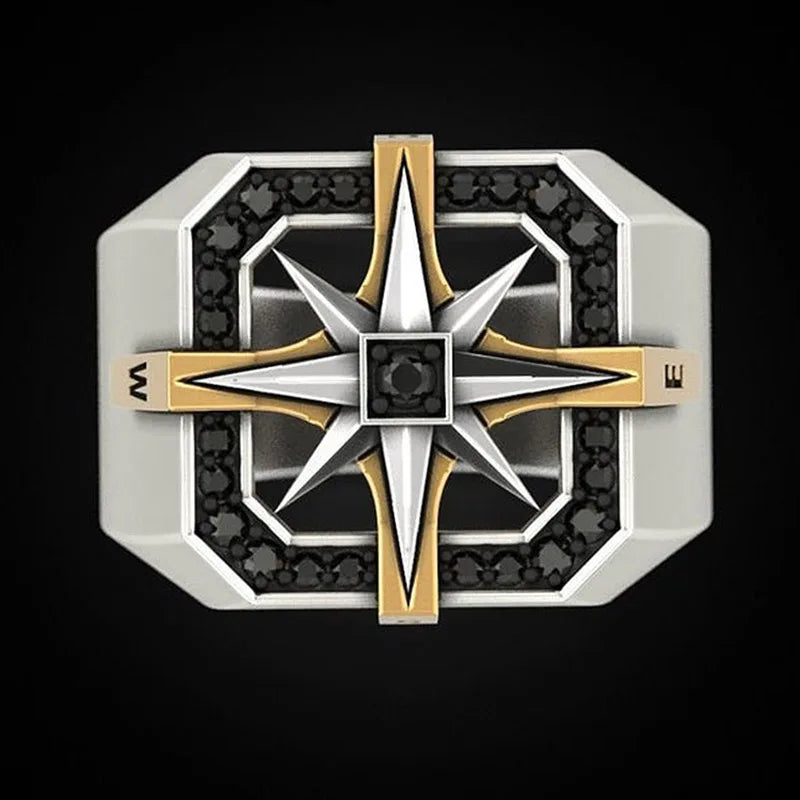 Anillo Brújula Rosa de los Vientos