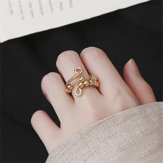Anillo Contra la Ansiedad para Mujer oro