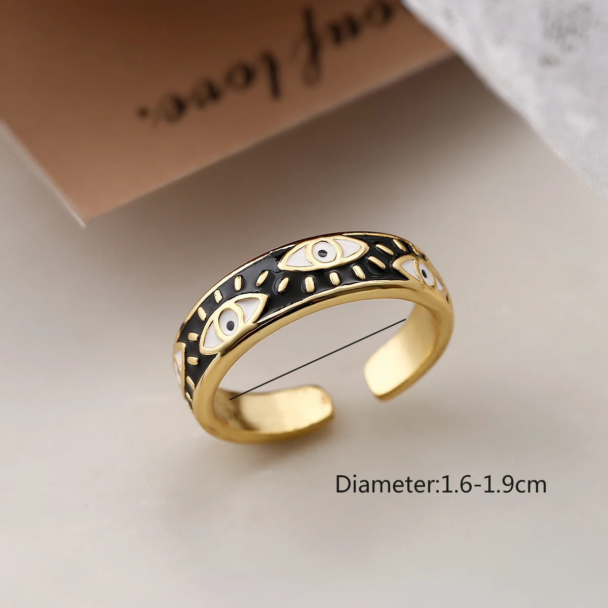 Anillo Contra Mal de Ojo Azul Turco Anillo 