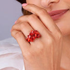 Anillo de coral rojo