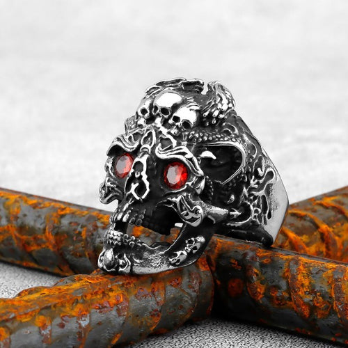 Anillo de Calavera de Plata