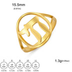 Anillo hueco con el símbolo de vida judía Chai