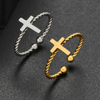 Anillo Cruz Anillo Entrelazado