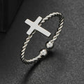 Anillo Cruz Anillo Entrelazado plata