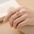 Anillo Cruz Cristiana Circonita Mujer 