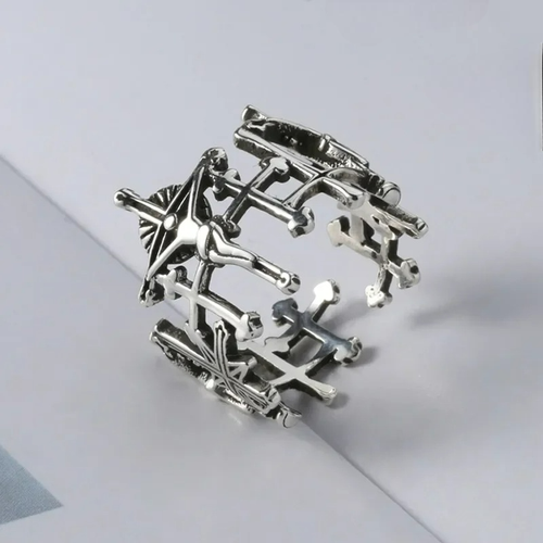 Anillo Cruz de Jesús Mujer