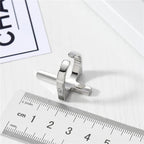 Anillo Cruz Gótica Negra Hombre Cristiano