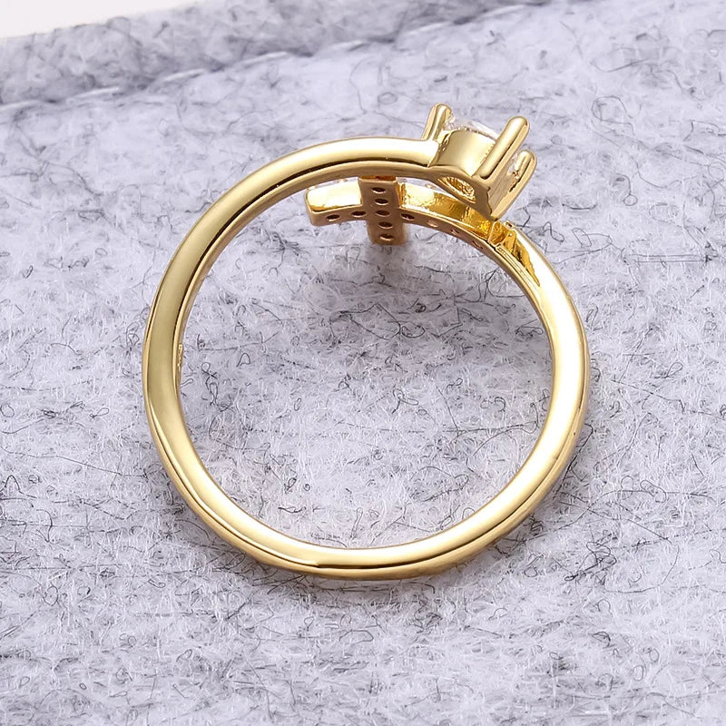 Anillo Cruz & Circonita Mujer 