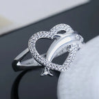 Anillo delfín y corazón