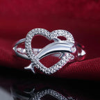 Anillo delfín y corazón