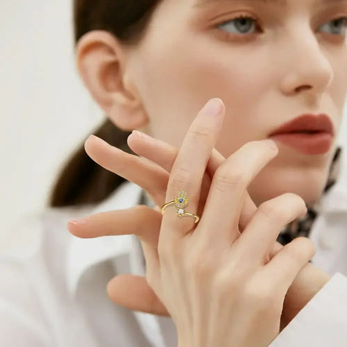 Anillo de protección para mujer con mano de Fátima árabe plata 