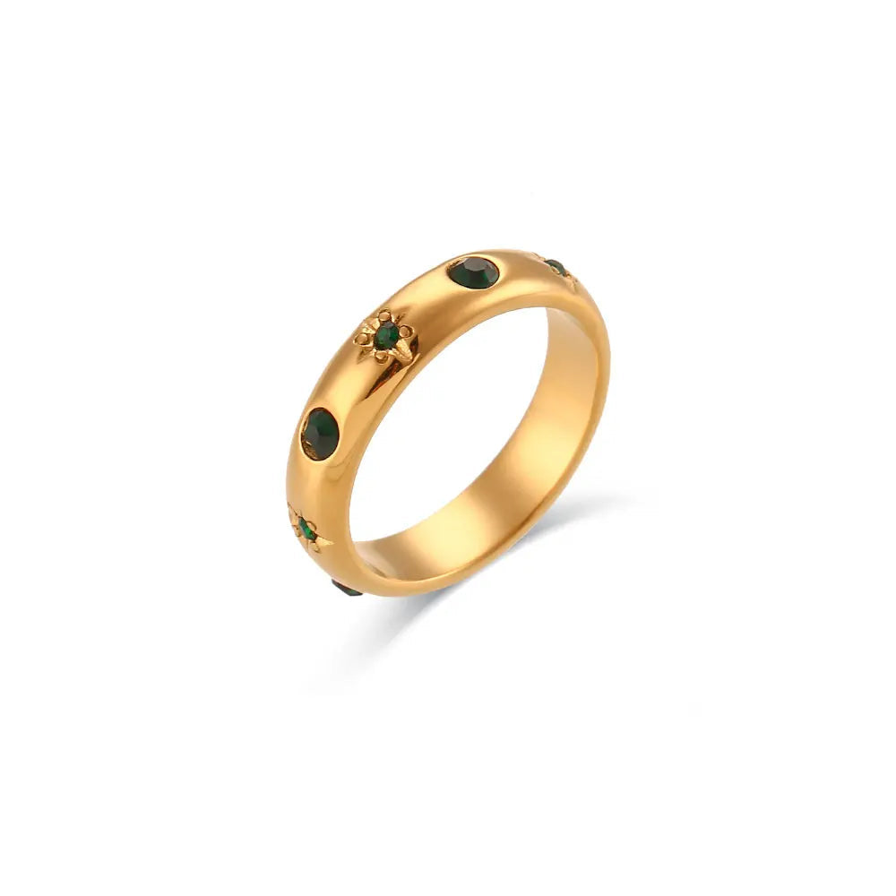 Anillo de estilo con perlas y circonio 3