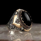 Anillo ancho para hombre árabe musulmán negro