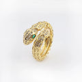 Anillo Dorado Mujer Serpiente