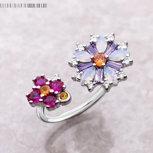 Anillo Dúo de Flores - Exception®