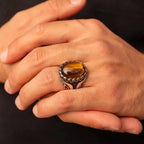 Anillo de Piedra Ojo de Tigre para Hombre o Mujer