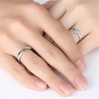 Anillo Endless Love Plata y Diamantes (Juego de 2)